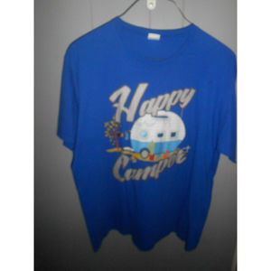 Port & Company Happy Camper graphic Tshirt Size XXL